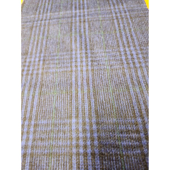 Perry Ellis 100% Cashmere Blue & Black Plaid Scarf - Picture 3 of 5